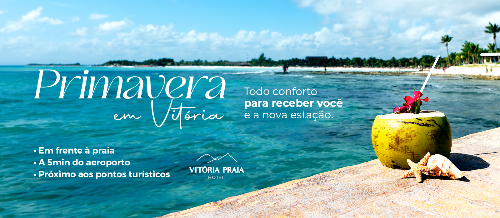 Fim de ano é aqui no Vitória Praia Hotel!